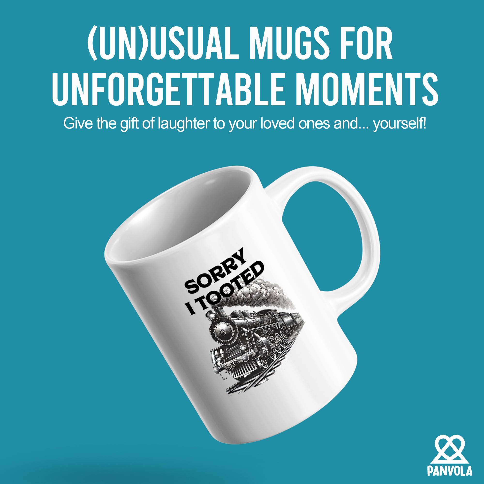Taza Panvola con frase humorística, ideal para alegrar la mañana.
