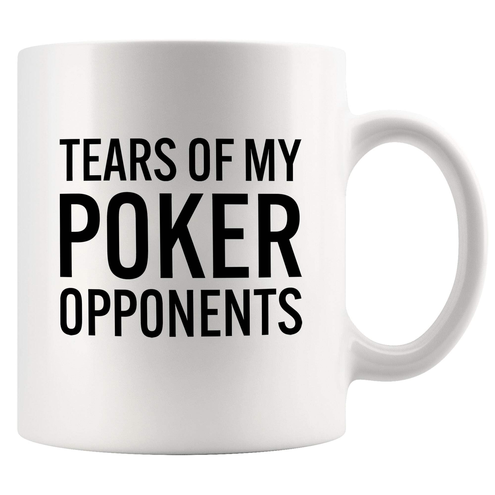 Taza Panvola en frontal con diseño divertido para amantes del póker.