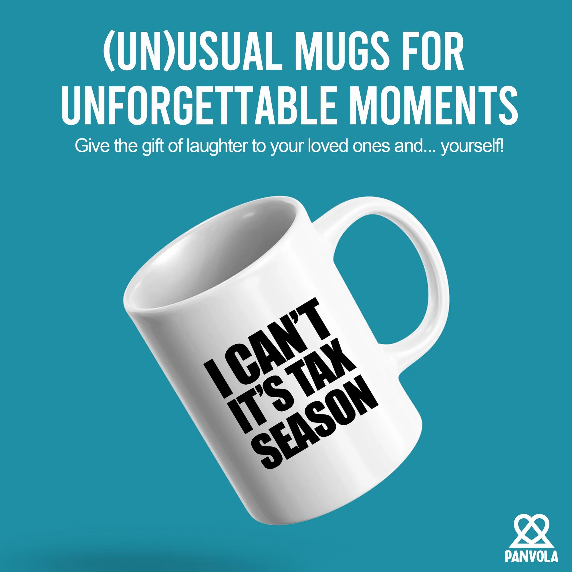 Panvola taza cerámica impuestos humor, regalo perfecto para aliviar el estrés de facturas