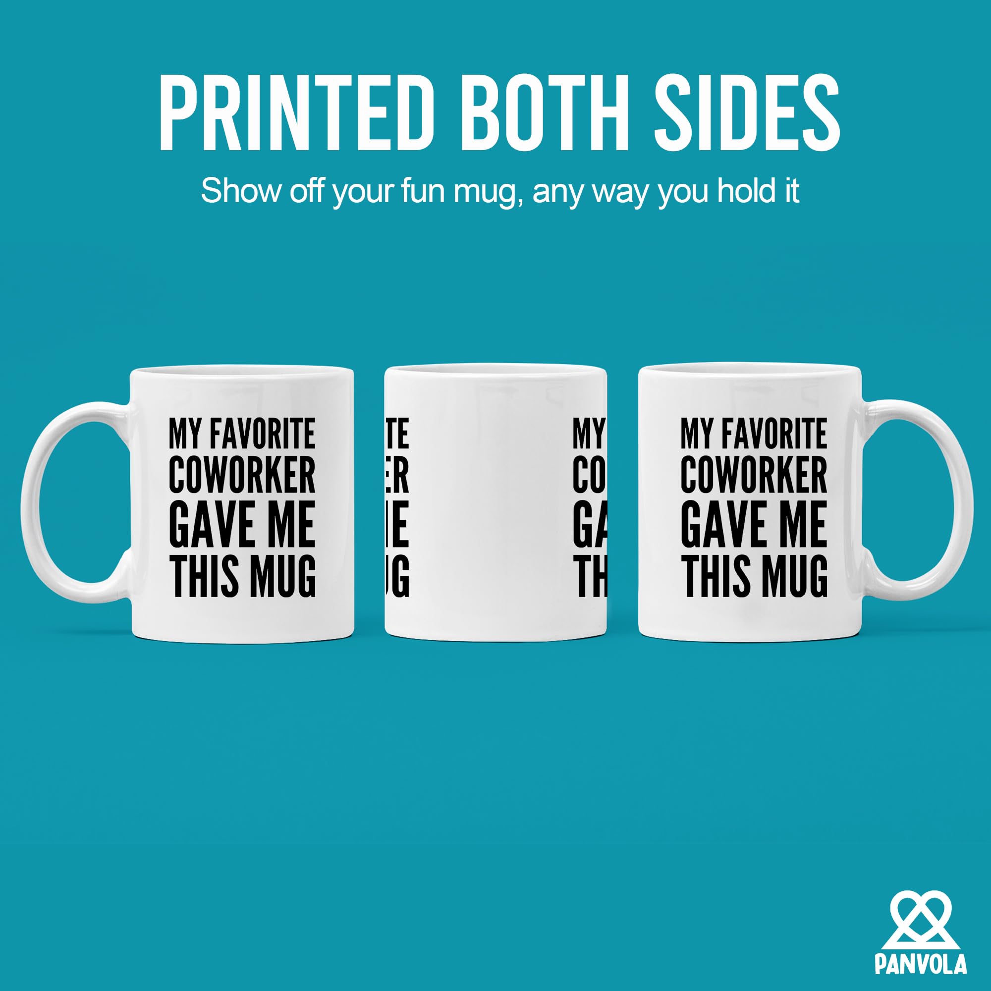 Taza Panvola de cerámica premium con acabado brillante, vista frontal.