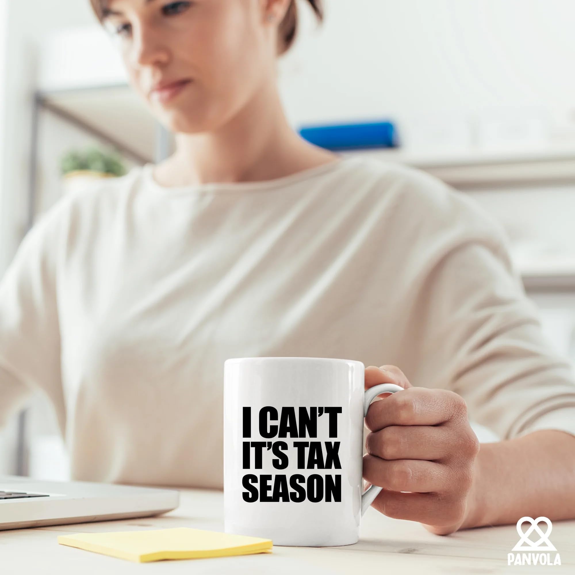 Panvola taza cerámica regalo contable, ideal para colegas durante temporadas de impuestos
