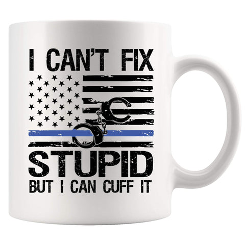 Panvola Taza cerámica Regalo Policía con frase divertida para empezar el día con humor.