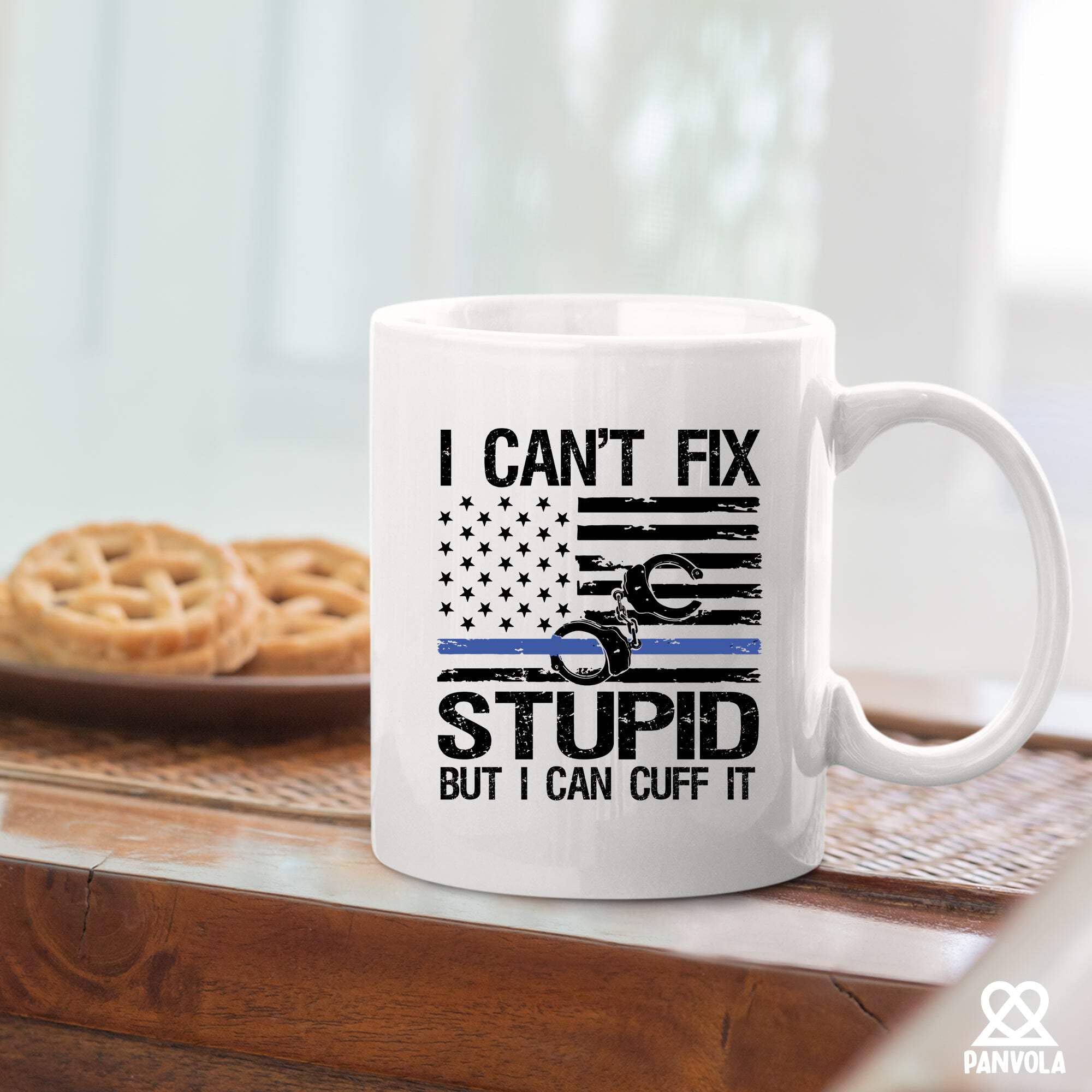 Panvola Taza para regalo trabajo policial, regalo práctico.