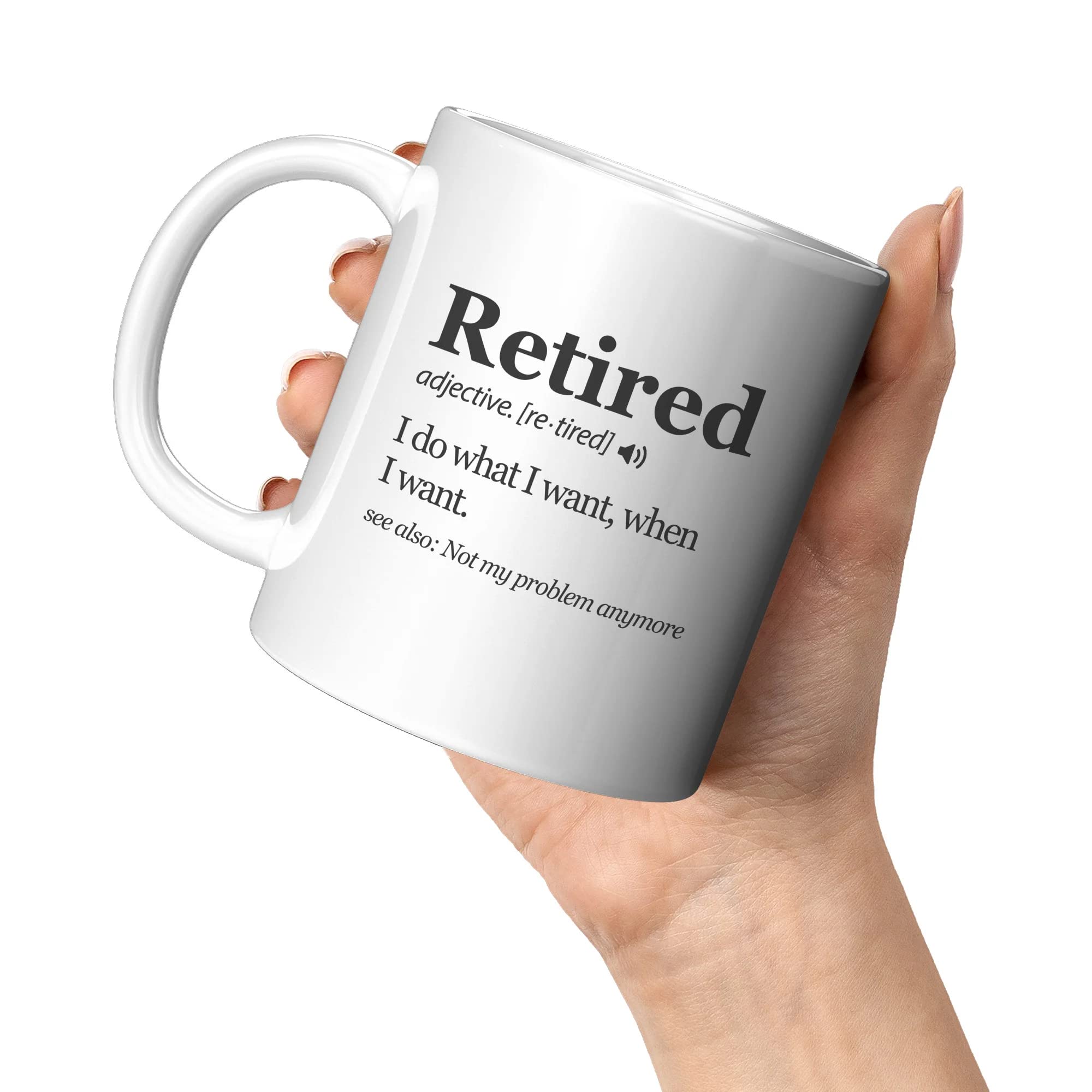 Taza Panvola Definición Jubilación, regalo perfecto para celebrar la libertad diaria.