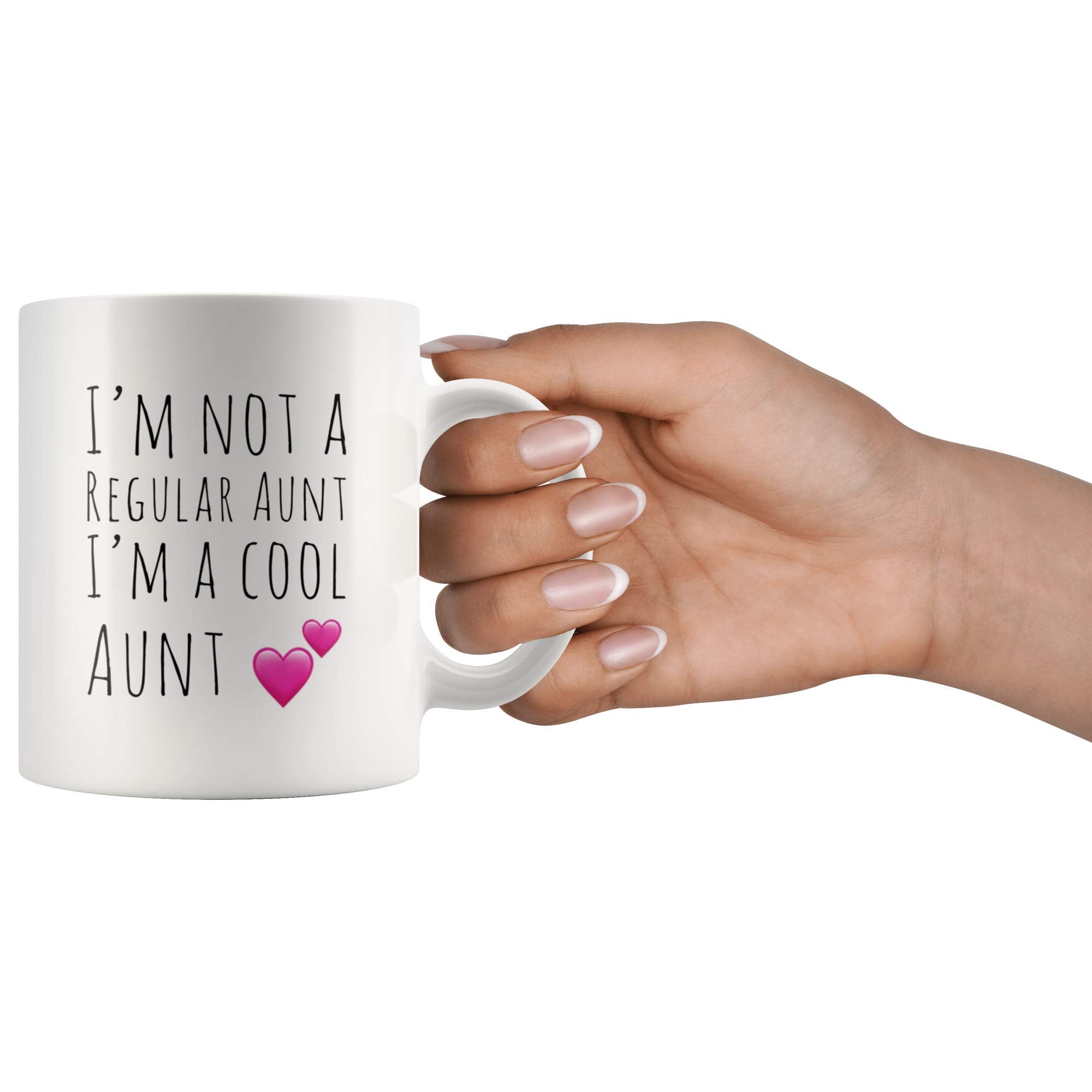 Panvola taza diseño brillante, regalo memorable para tía.
