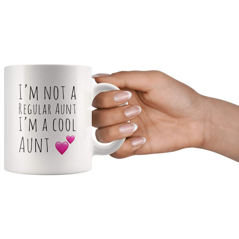 Panvola taza diseño brillante, regalo memorable para tía.