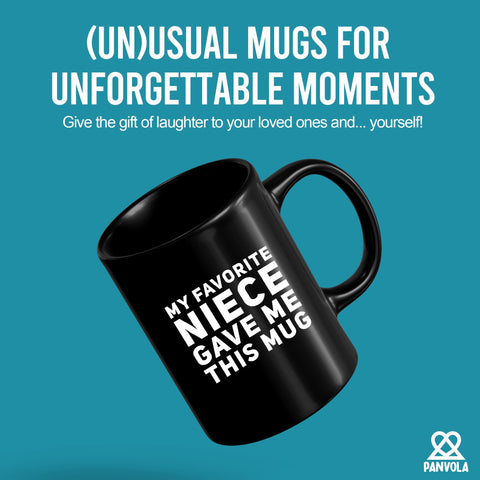 Taza Panvola con impresión doble, mensaje visible desde cualquier lado.