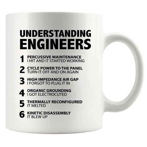 Panvola taza ingenieros con frase divertida para empezar el día