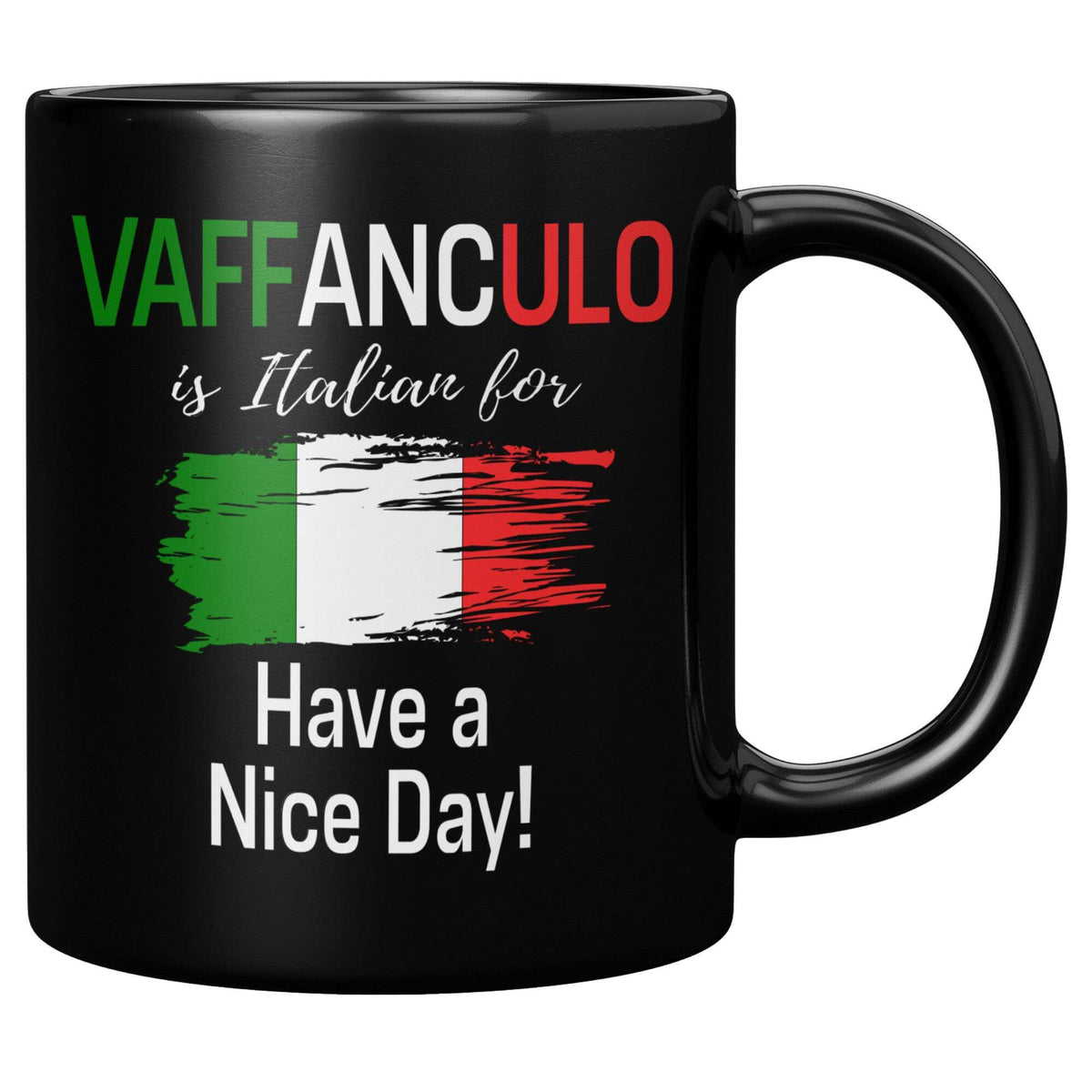 Panvola taza Italia con frase divertida, ideal para empezar el día con café