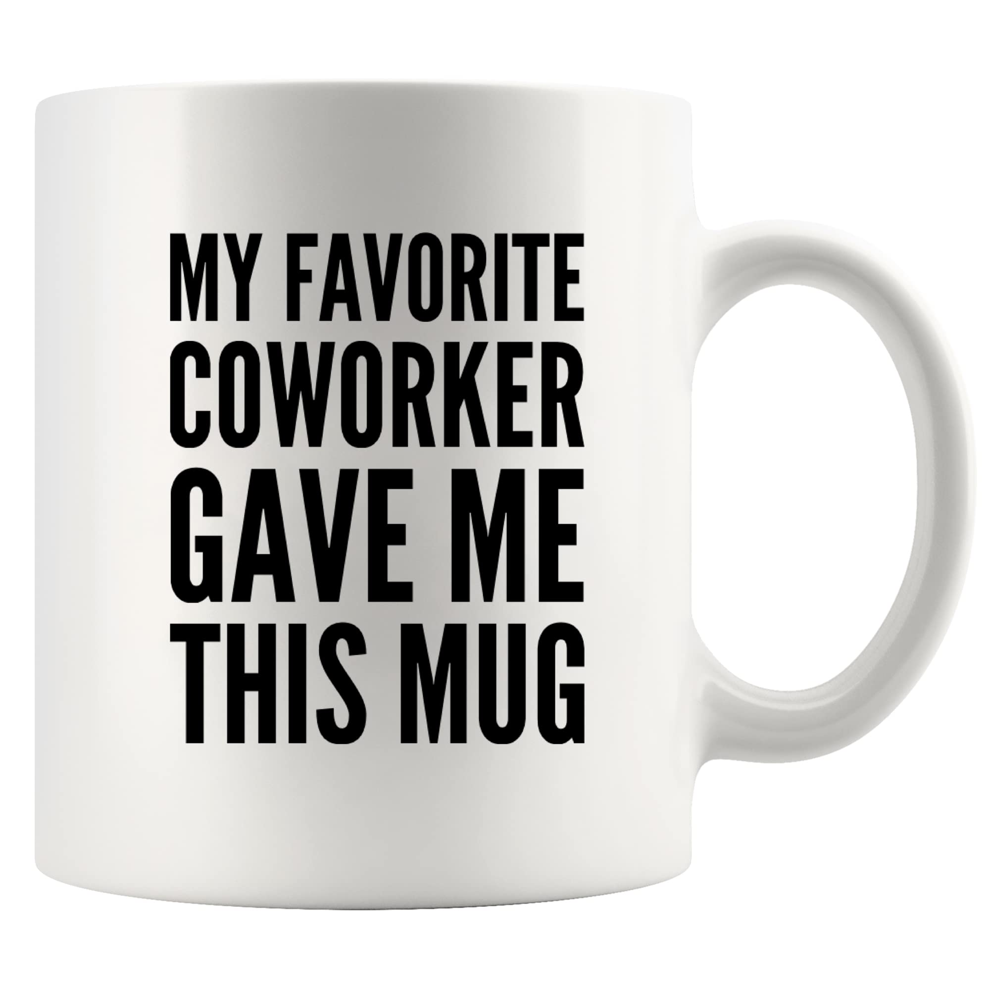 Panvola taza de compañero favorito, vista frontal, regalo perfecto para la oficina.