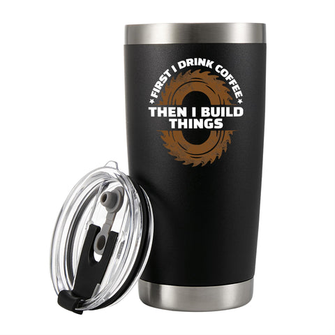 Panvola taza termica 20oz negra con tapa removible y pajita, ideal para viajar.