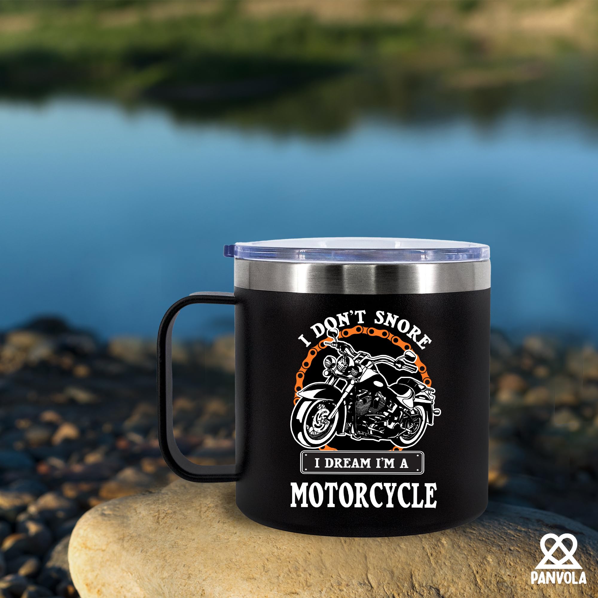 Panvola Taza Termica, regalo ideal para amantes de motos y bikers.