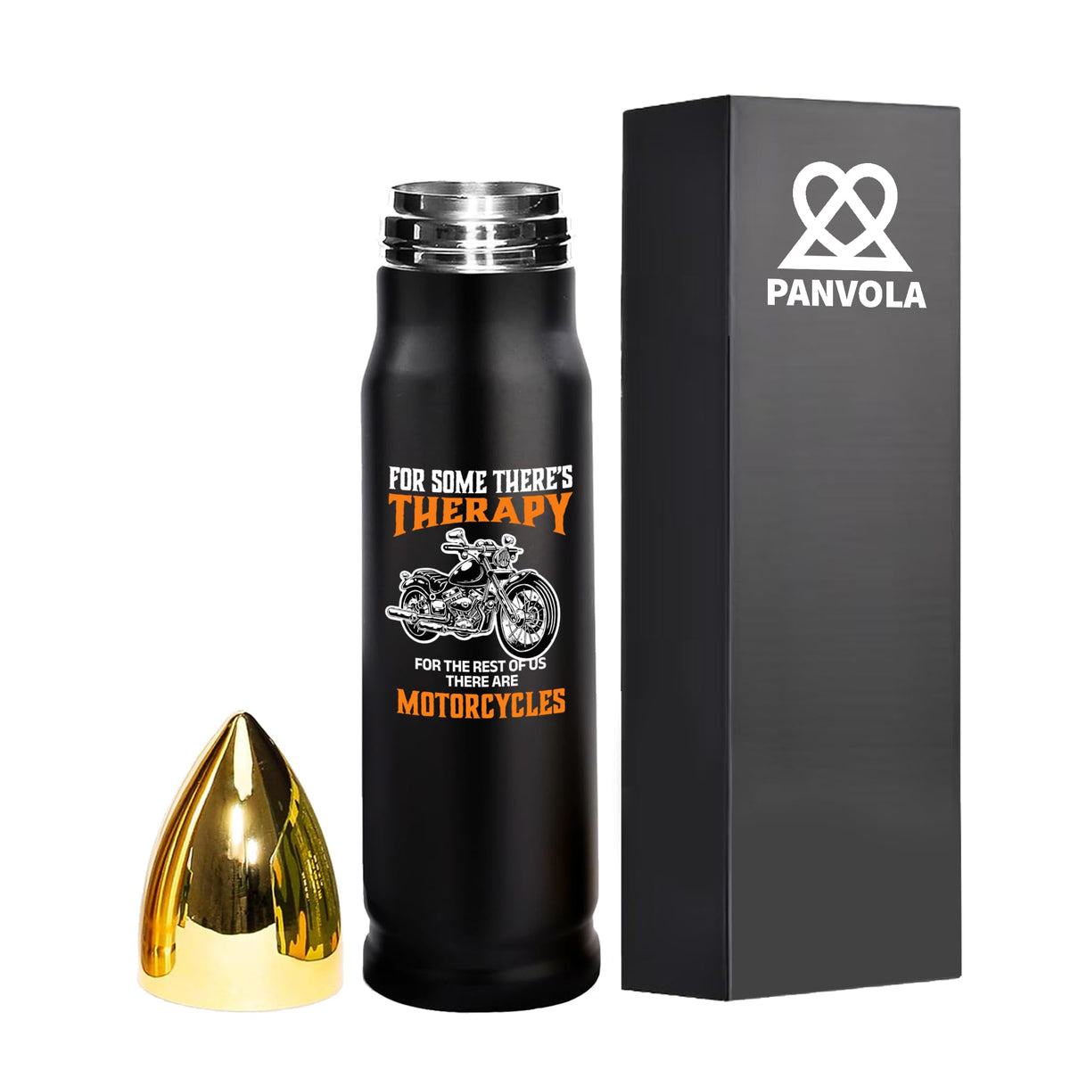 Panvola Therapy exterior negro mate, ideal para llevar en cada viaje.