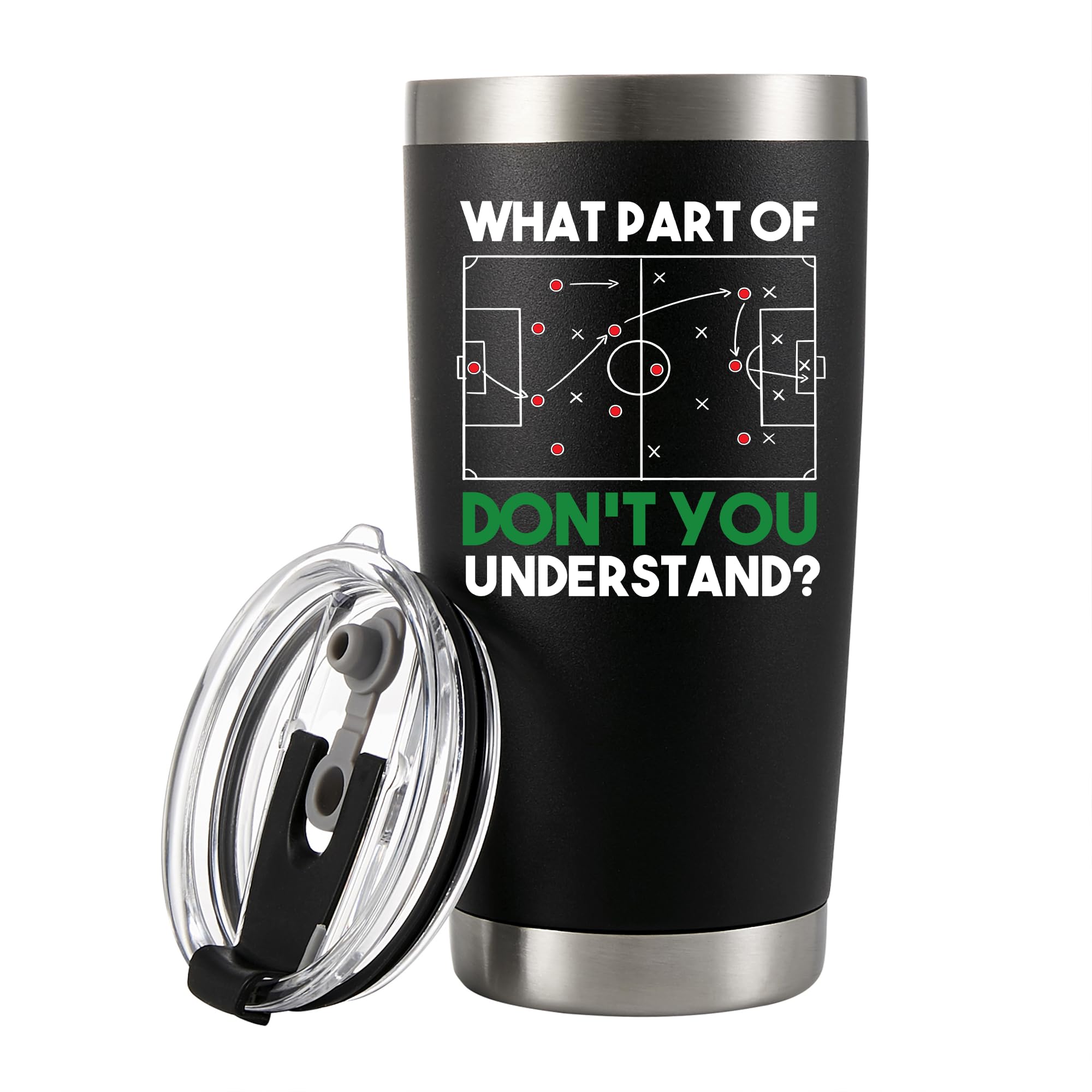 Panvola Tumbler Futbol Frente: ideal para llevar bebidas cálidas o frías al entrenamiento