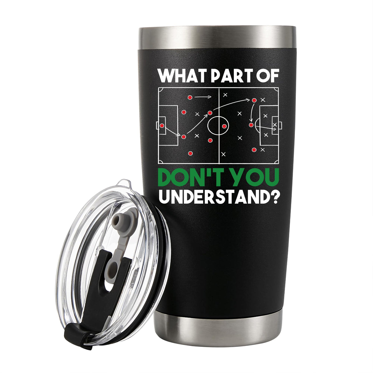 Panvola Tumbler Futbol Frente: ideal para llevar bebidas cálidas o frías al entrenamiento