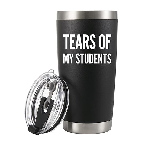 Panvola vaso Lágrimas de mis estudiantes, aislado ideal para bebidas calientes o frías.