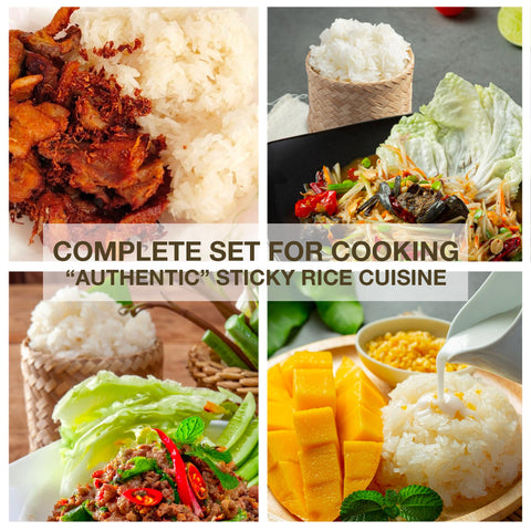 PANWA Arroz Pegajoso: kit completo ideal para iniciar cocinar tailandesa