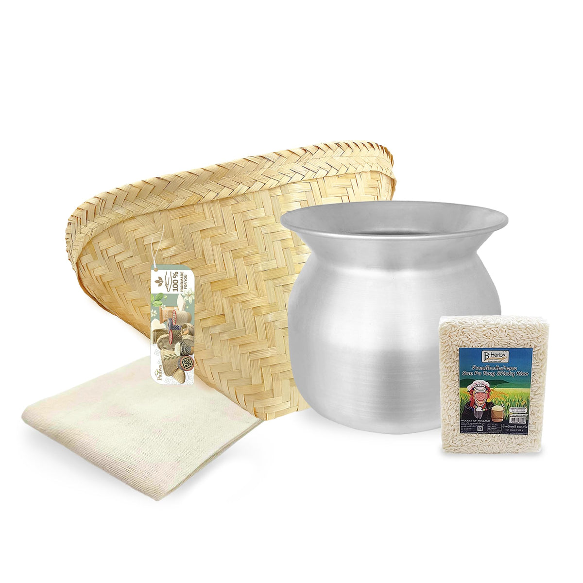 PANWA Arroz Pegajoso: olla vapor para cocción uniforme y aroma auténtico