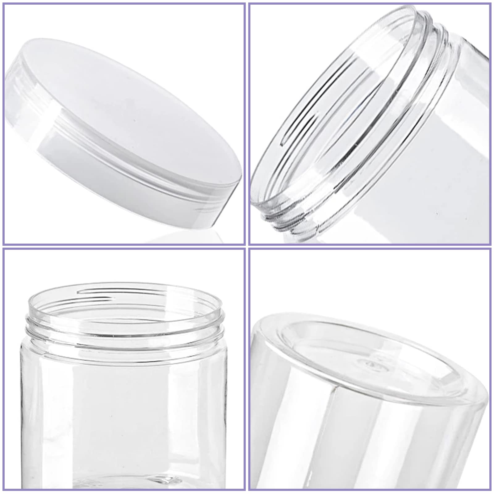 Panxxsen frascos claros 115ml boca ancha duraderos y transparentes para identificar productos.