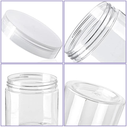 Panxxsen frascos claros 115ml boca ancha duraderos y transparentes para identificar productos.
