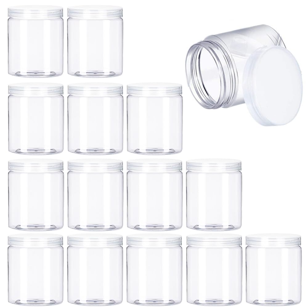 Panxxsen frascos plásticos de 6oz con boca ancha para uso diario