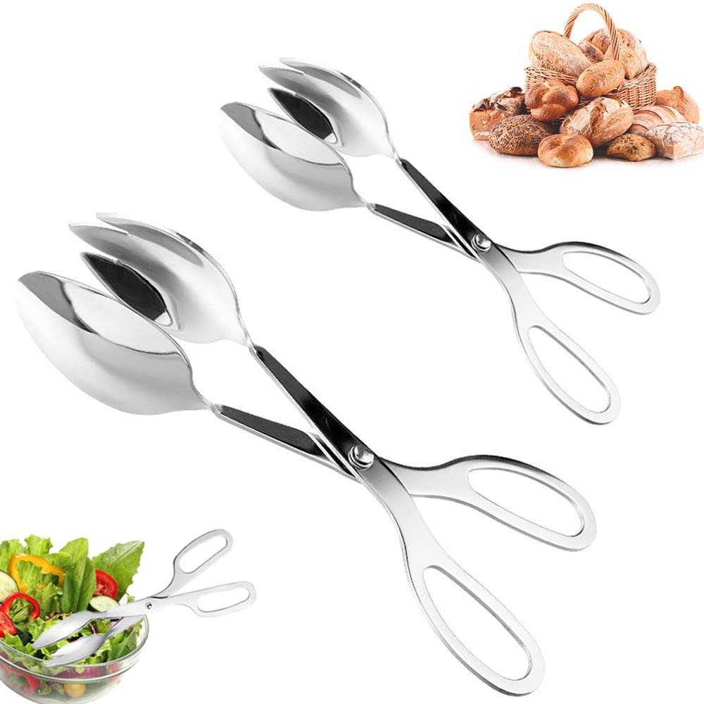 Pinzas buffet Panxxsen de 10 pulgadas con apertura amplia para servir ensaladas y carnes