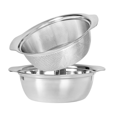 Paoli colador microporoso de acero 304 con mango para lavado rápido de verduras.