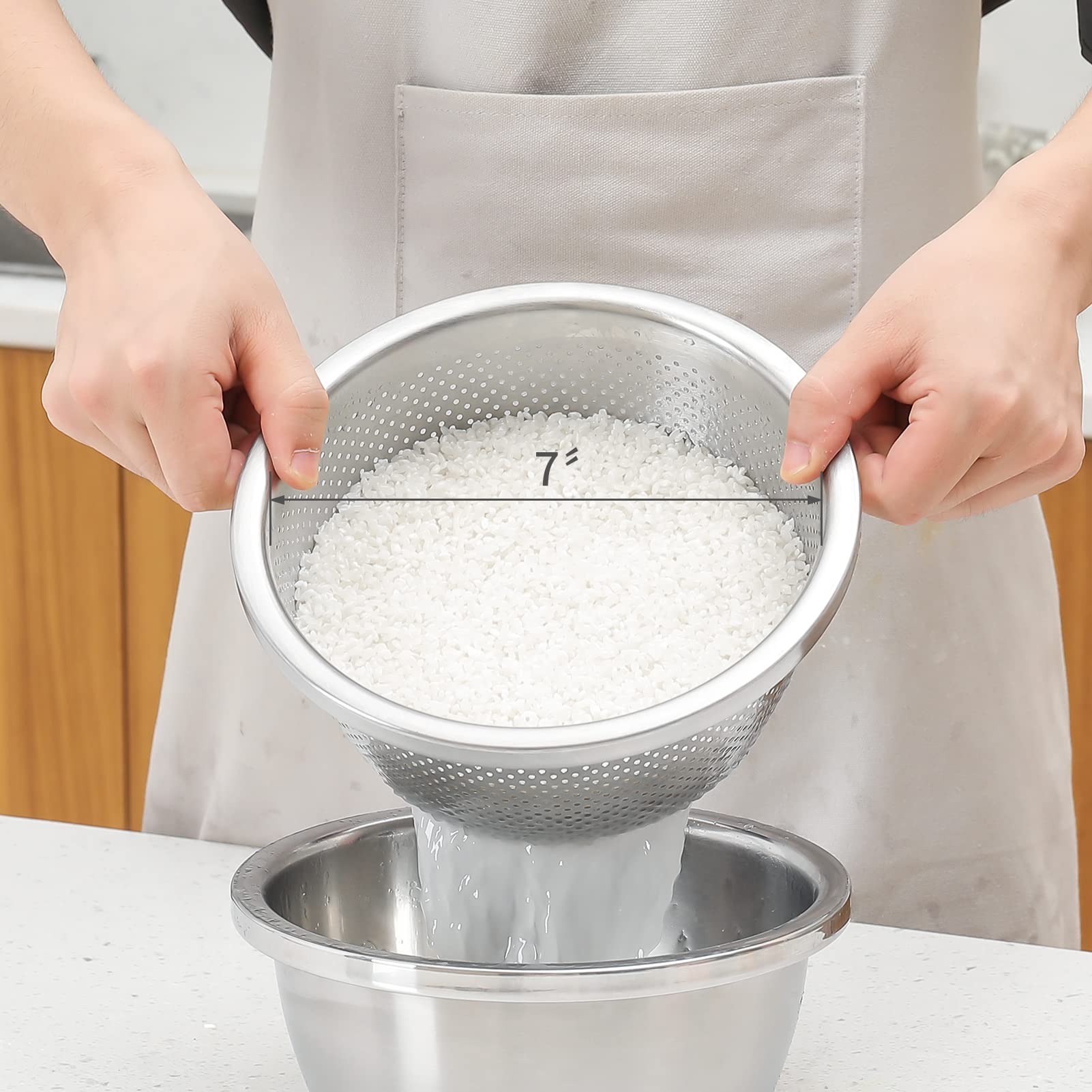 Paoli colador para pasta con drenaje cómodo durante la cocción