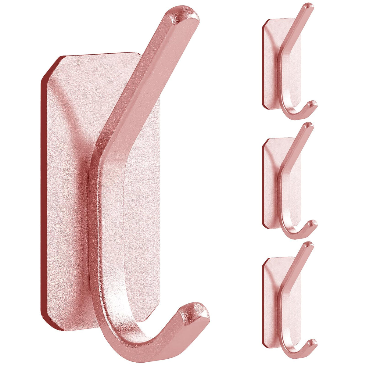 Ganchos Paoli rose gold para organización sin dañar la pared
