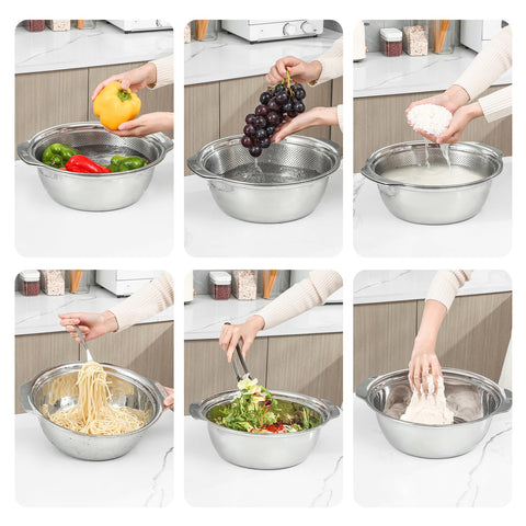 Paoli tazón mezclador de 304 acero inoxidable para lavar y enjuagar ingredientes.