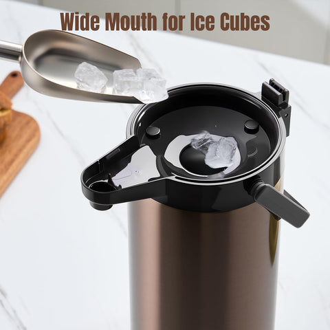 PARACITY cafetera térmica con doble bomba, muestra vertido rápido y estable.