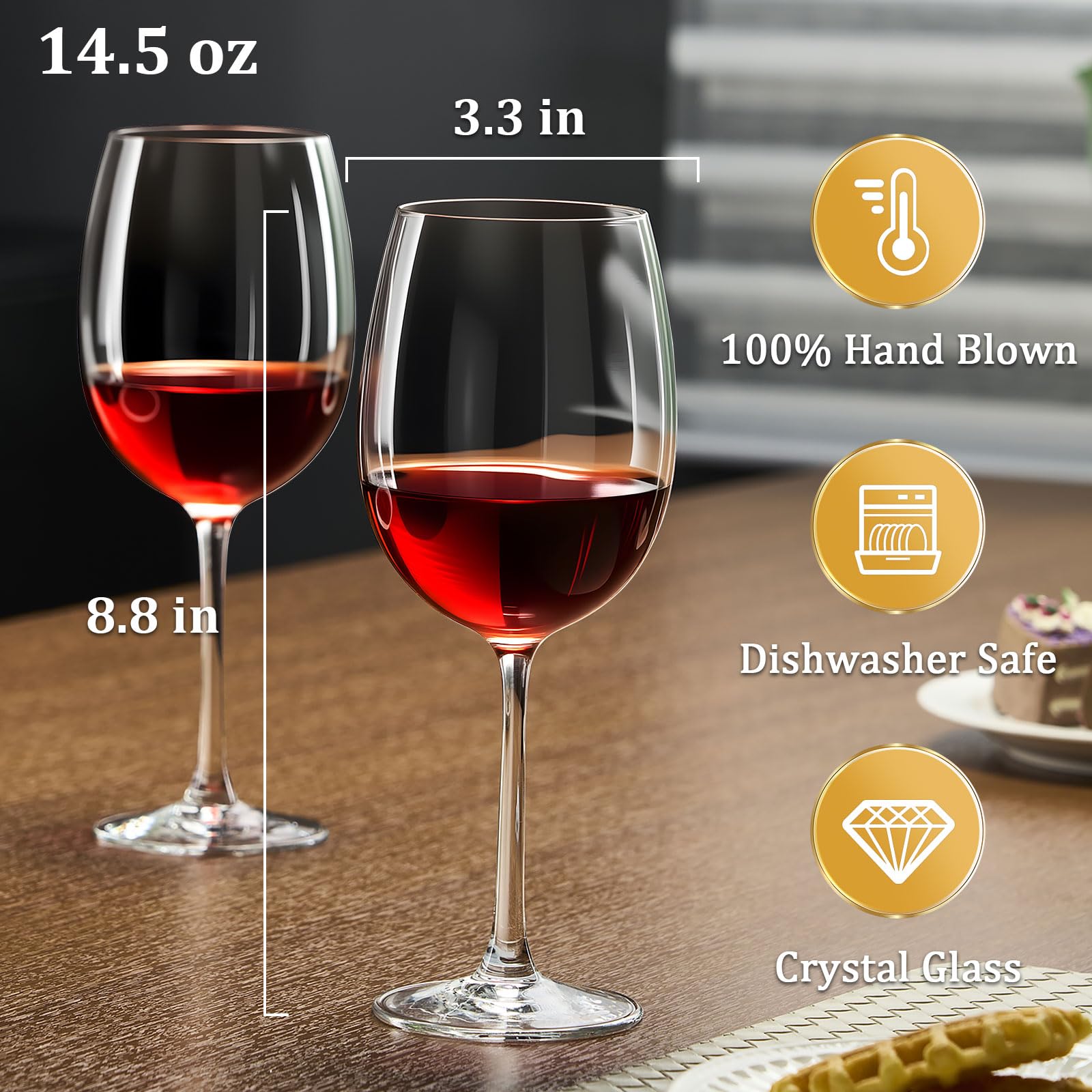 PARACITY Copas ideales para vino blanco, claras y brillantes en mesa.
