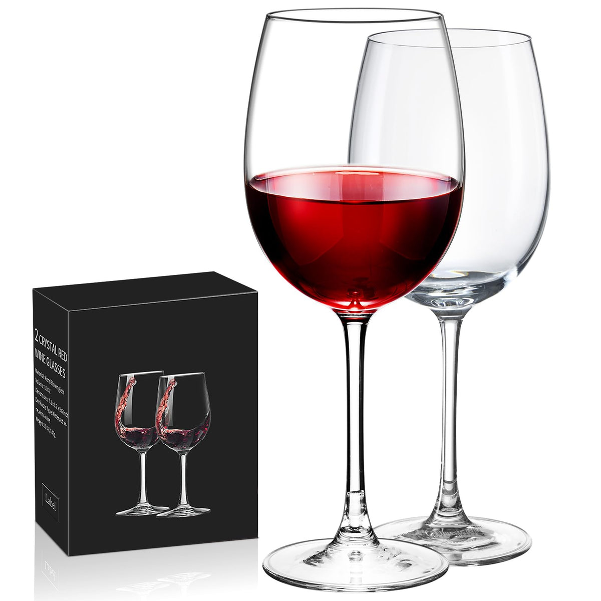 PARACITY Copas de vino con tallo largo y cristal claro para realzar aromas.