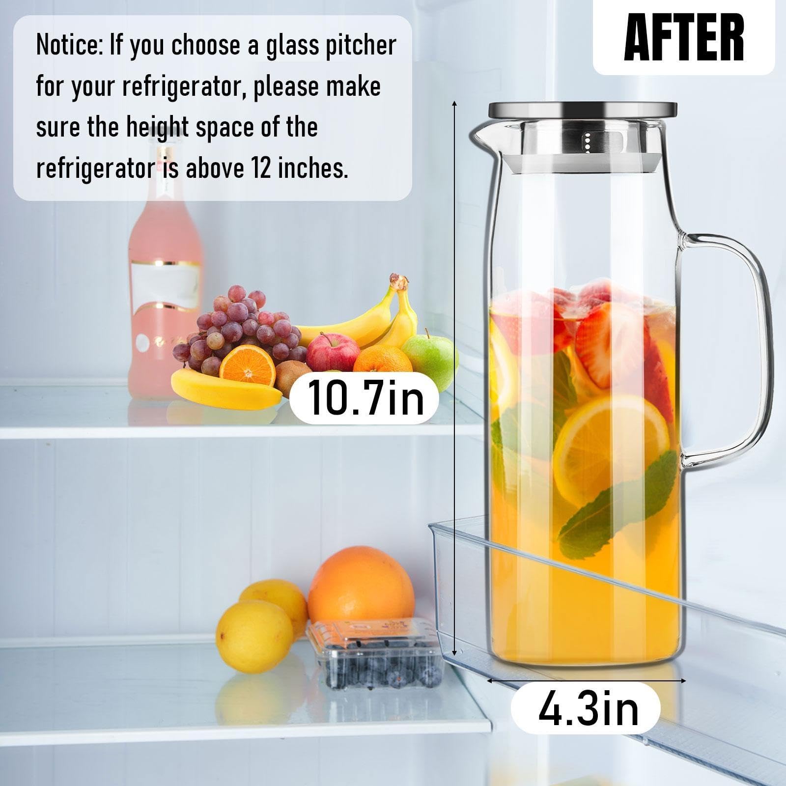 Jarra PARACITY de vidrio borosilicato resistente para calor y frío.