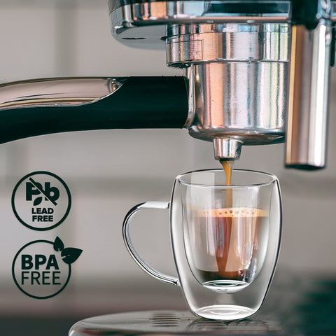 PARACITY taza de vidrio para espresso y té con diseño cristalino