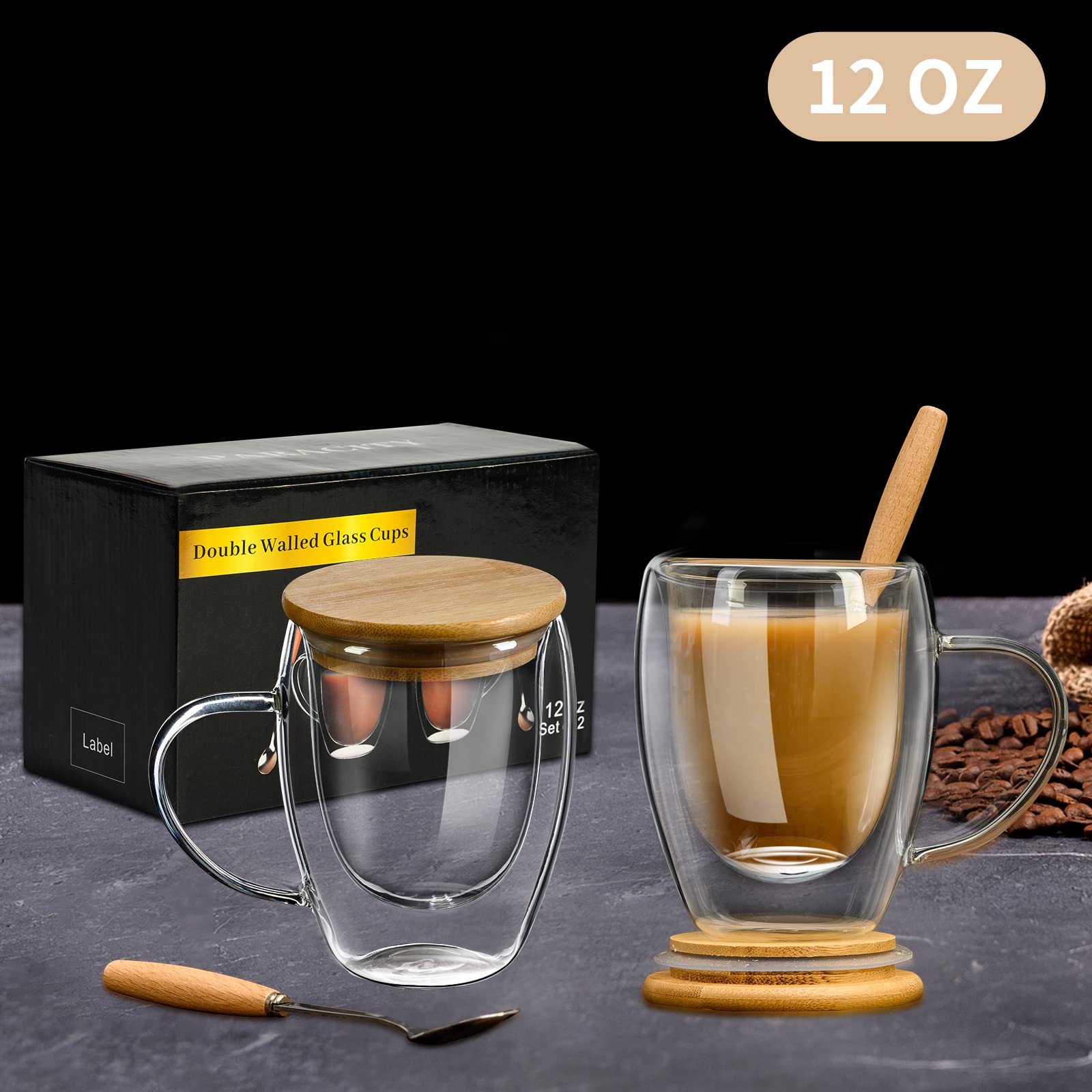 PARACITY taza de vidrio apta para lavavajillas y microondas
