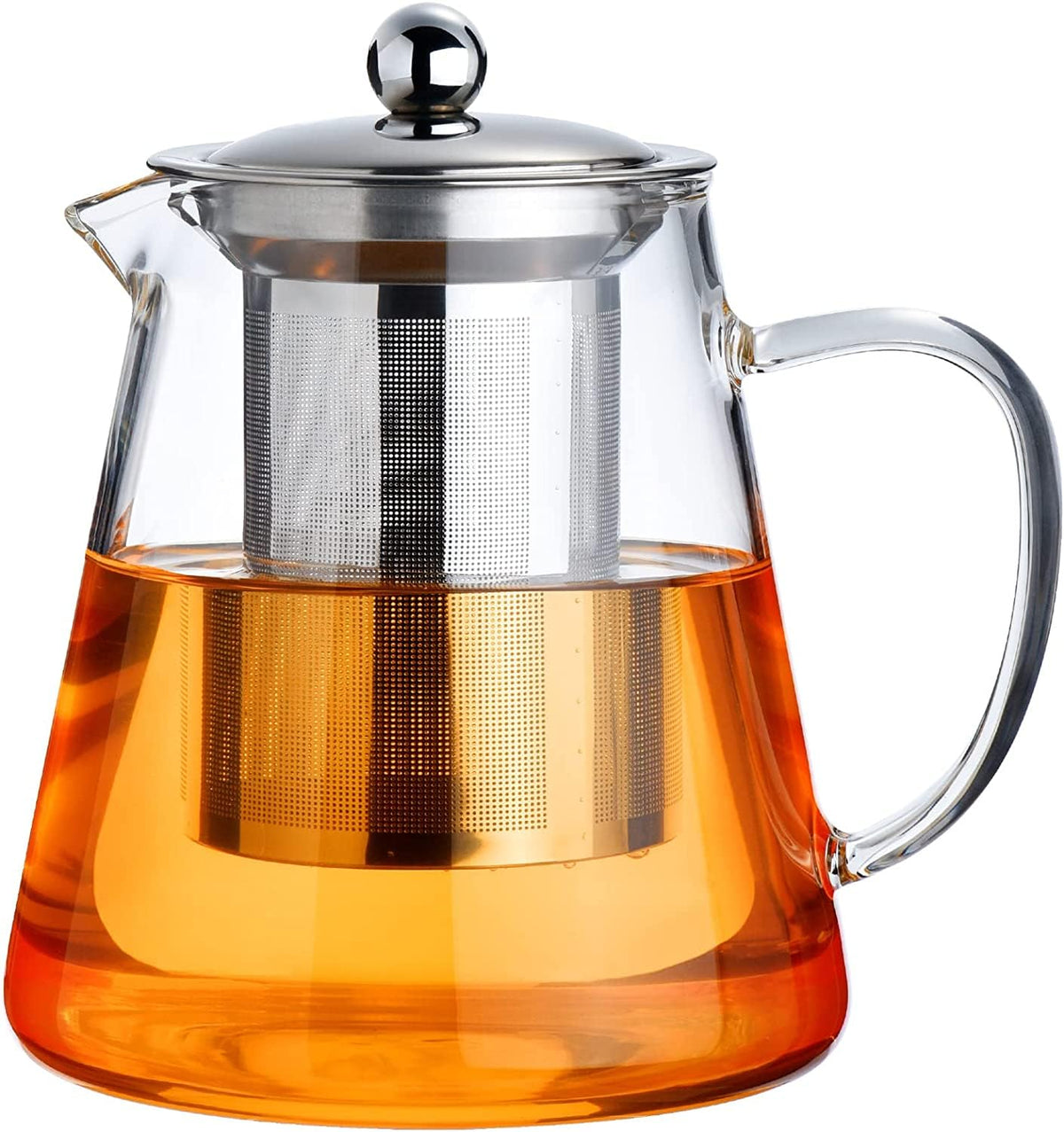 Tetera PARACITY de vidrio para estufa con infusor desmontable listo para té suelto.