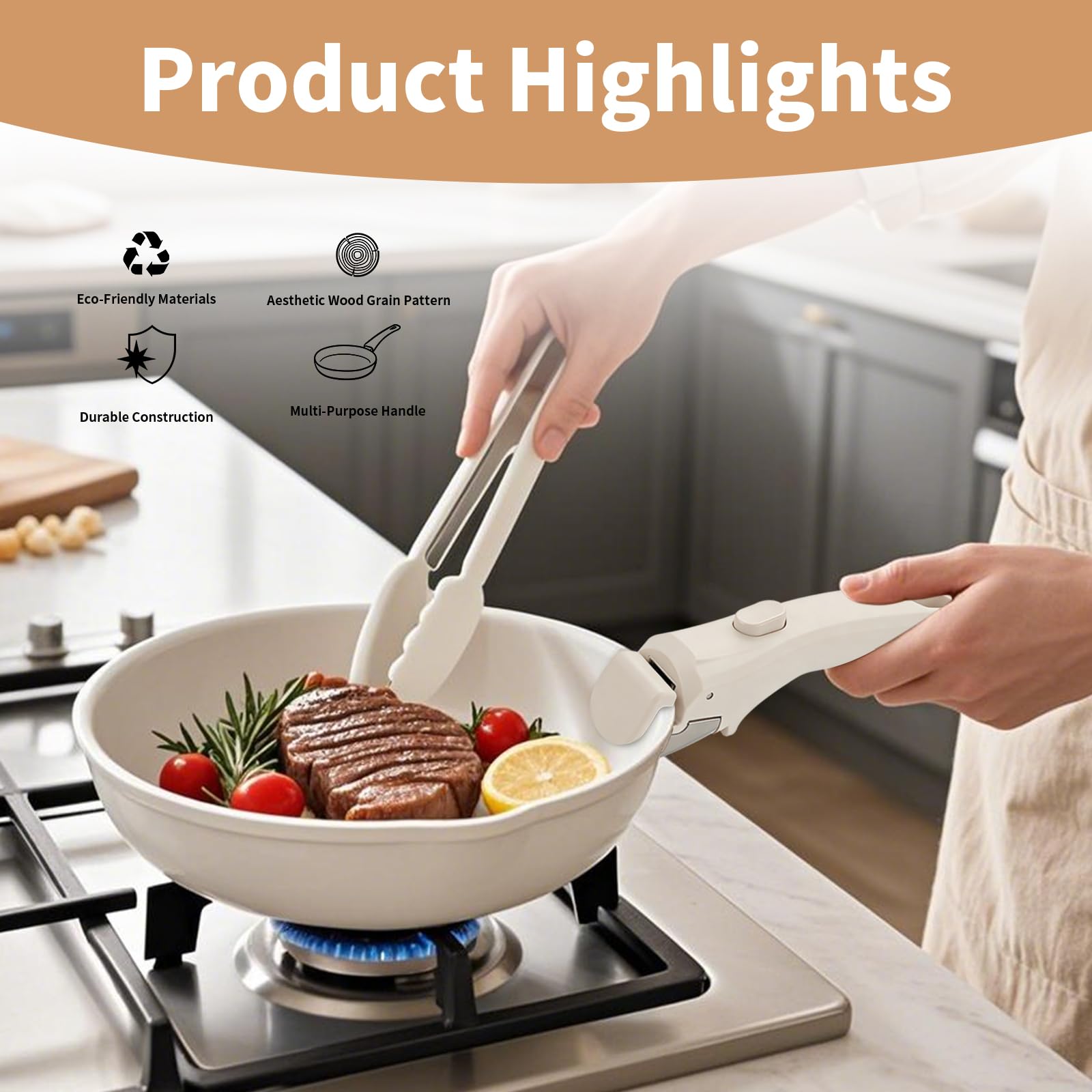 Parakatoikos diseño ergonómico cómodo al tacto para cocinar.