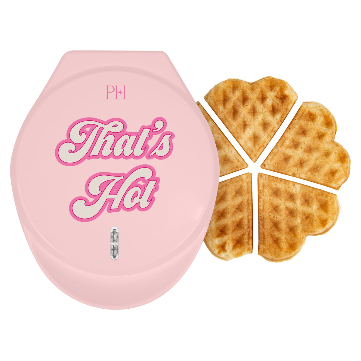 Máquina de gofres Paris Hilton con corazones de 6 pulgadas para desayunos memorables.