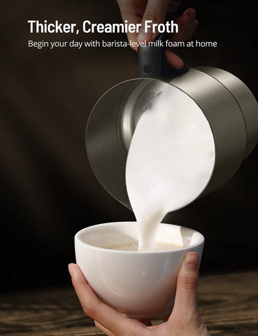 Espuma de leche fría y caliente para drinks personalizados.