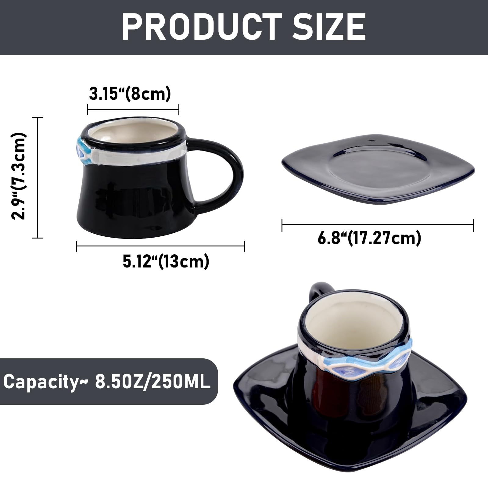 parknshop taza anime ceramica brillante, resistente y facil de limpiar.