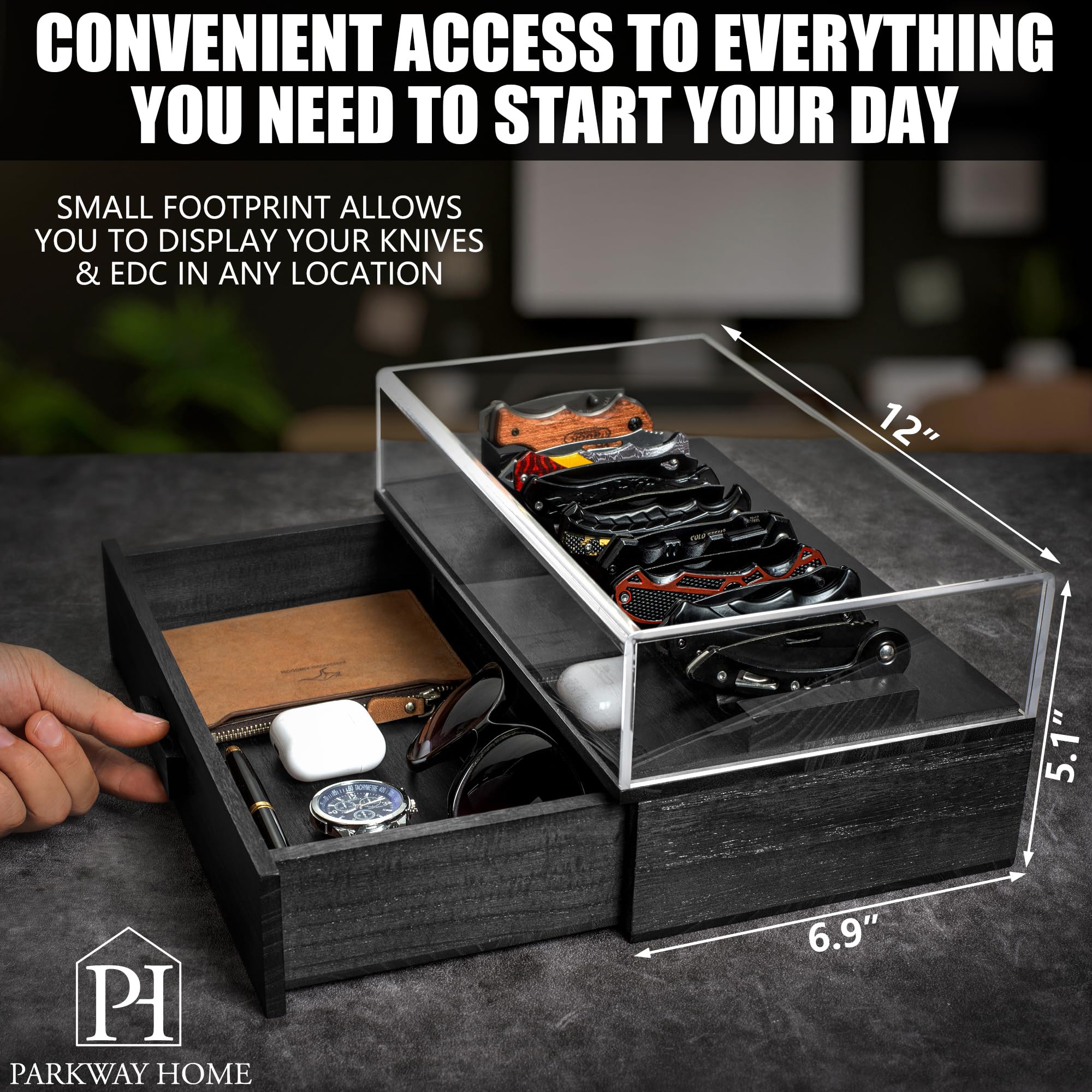Parkway Home tapa acrílica clara: protege y muestra las piezas con claridad