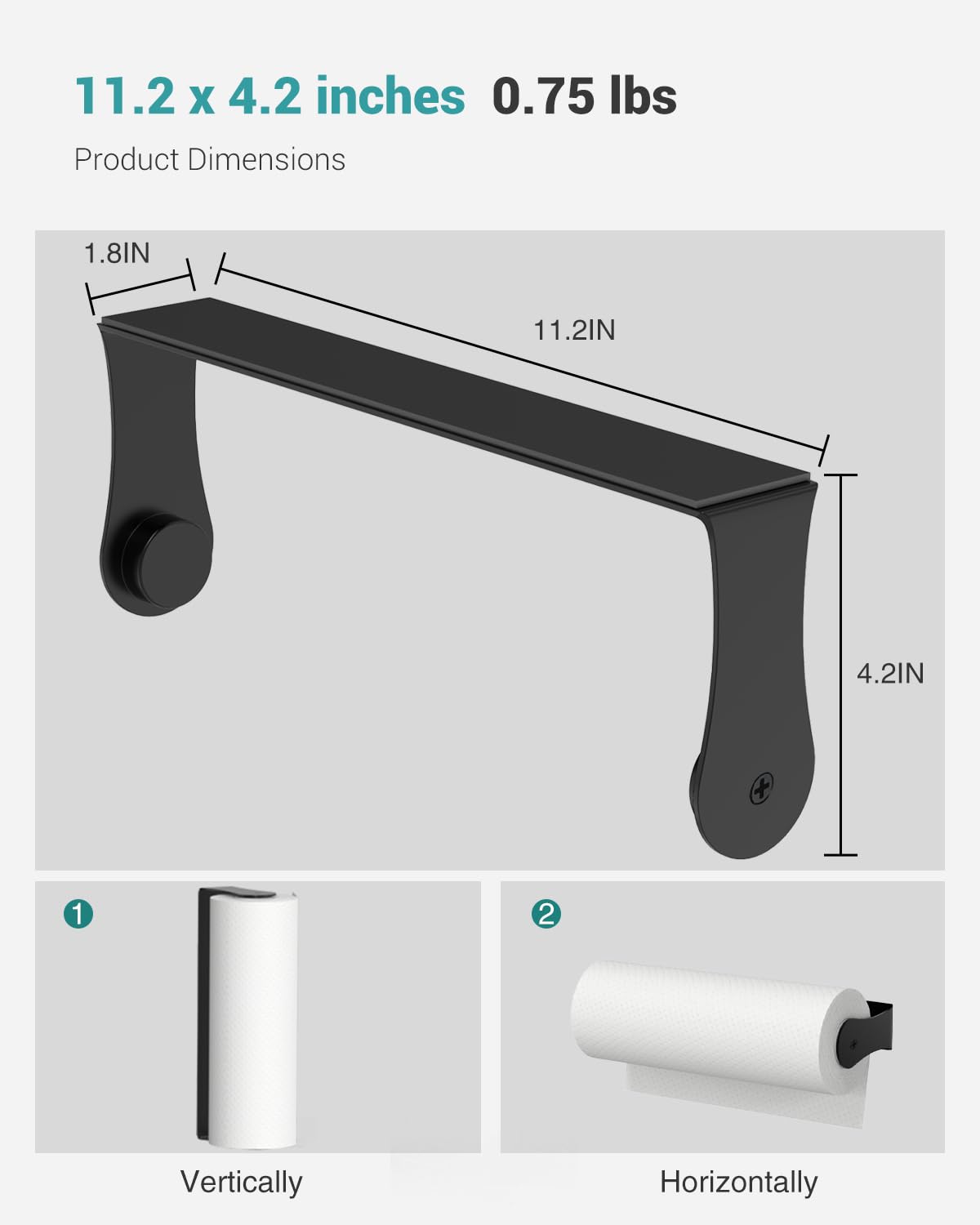 PAROTO porta-papel magnético multiuso ideal para neveras, cocinas y vehículos recreativos.