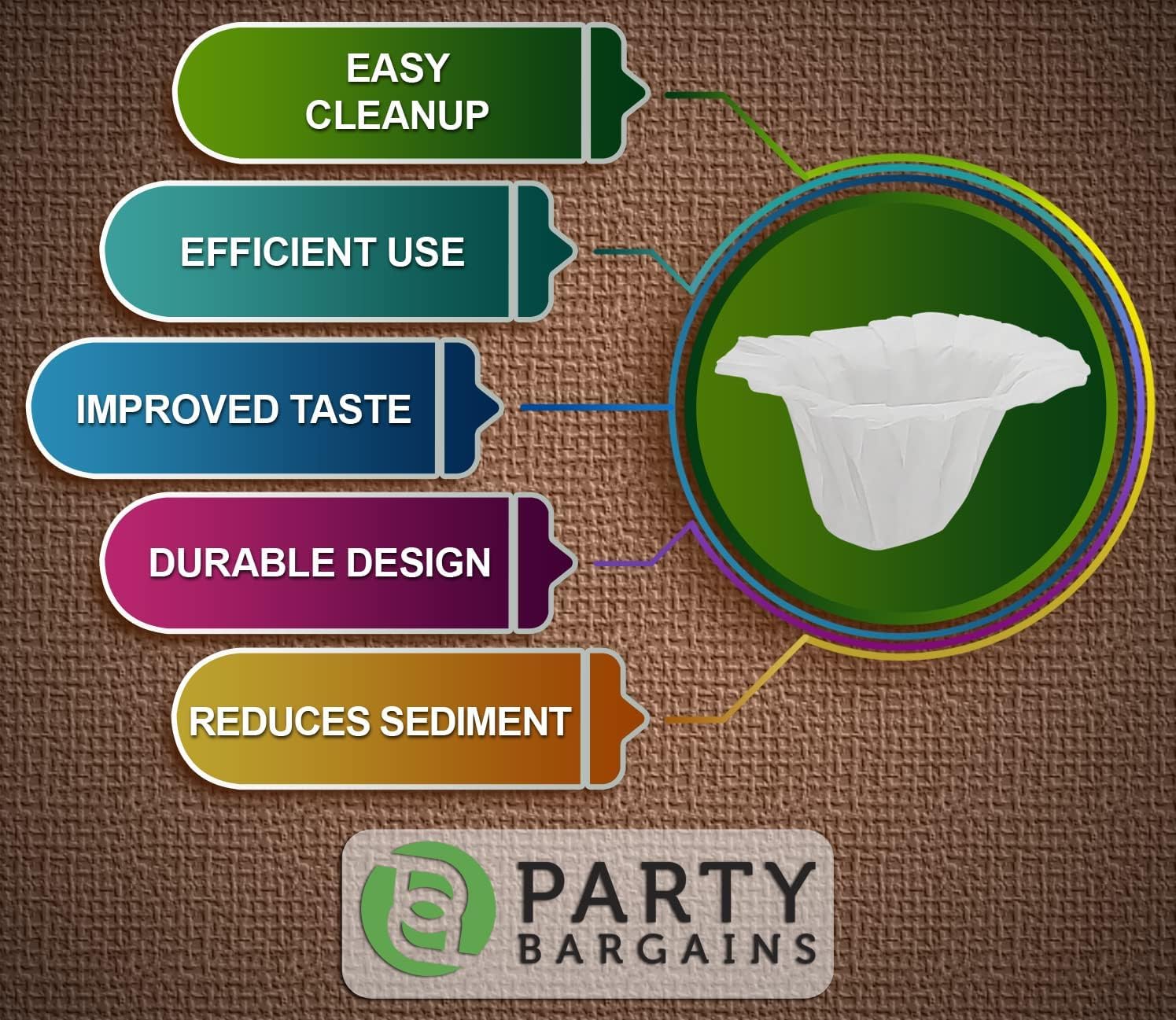 PARTY BARGAINS filtros compatibles con Keurig 1.0 y 2.0 para mayor conveniencia.