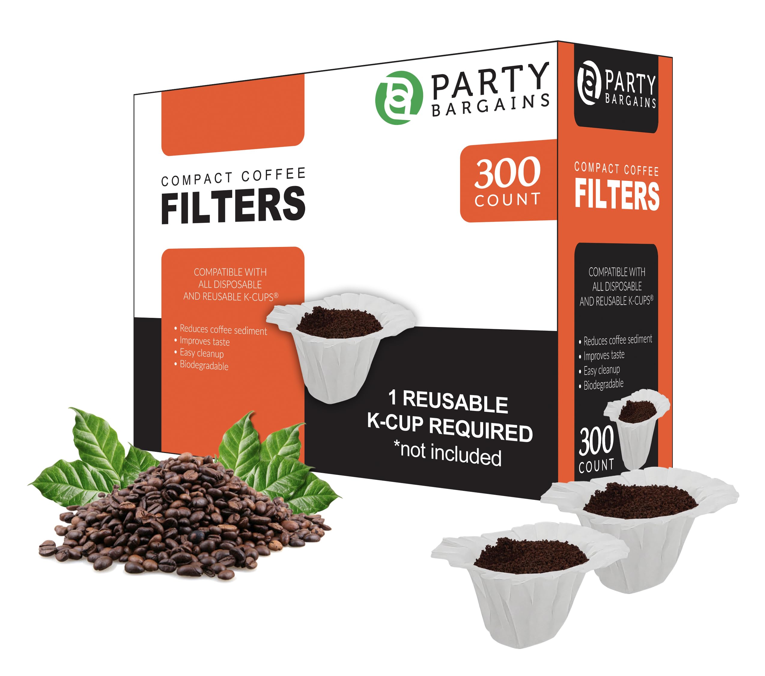 Party Bargains filtros desechables, empaque compacto para Keurig, filtración limpia