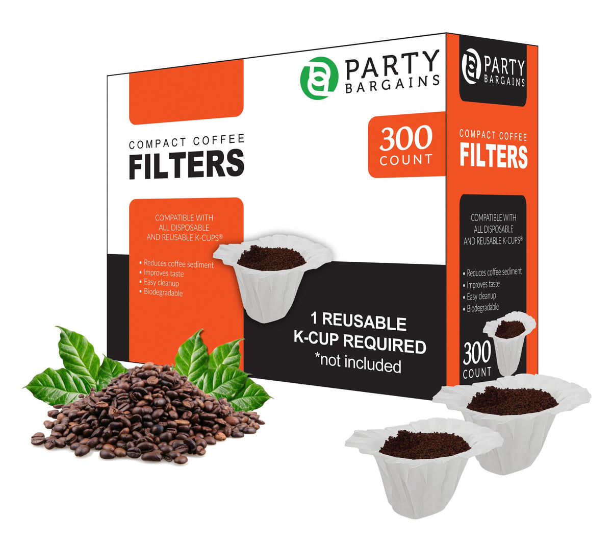 Party Bargains filtros desechables, empaque compacto para Keurig, filtración limpia