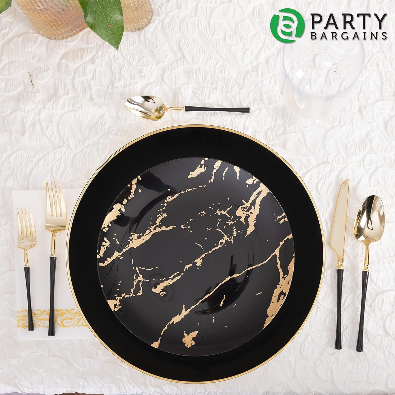 PARTY BARGAINS base de mesa elegante para cenas memorables en bodas