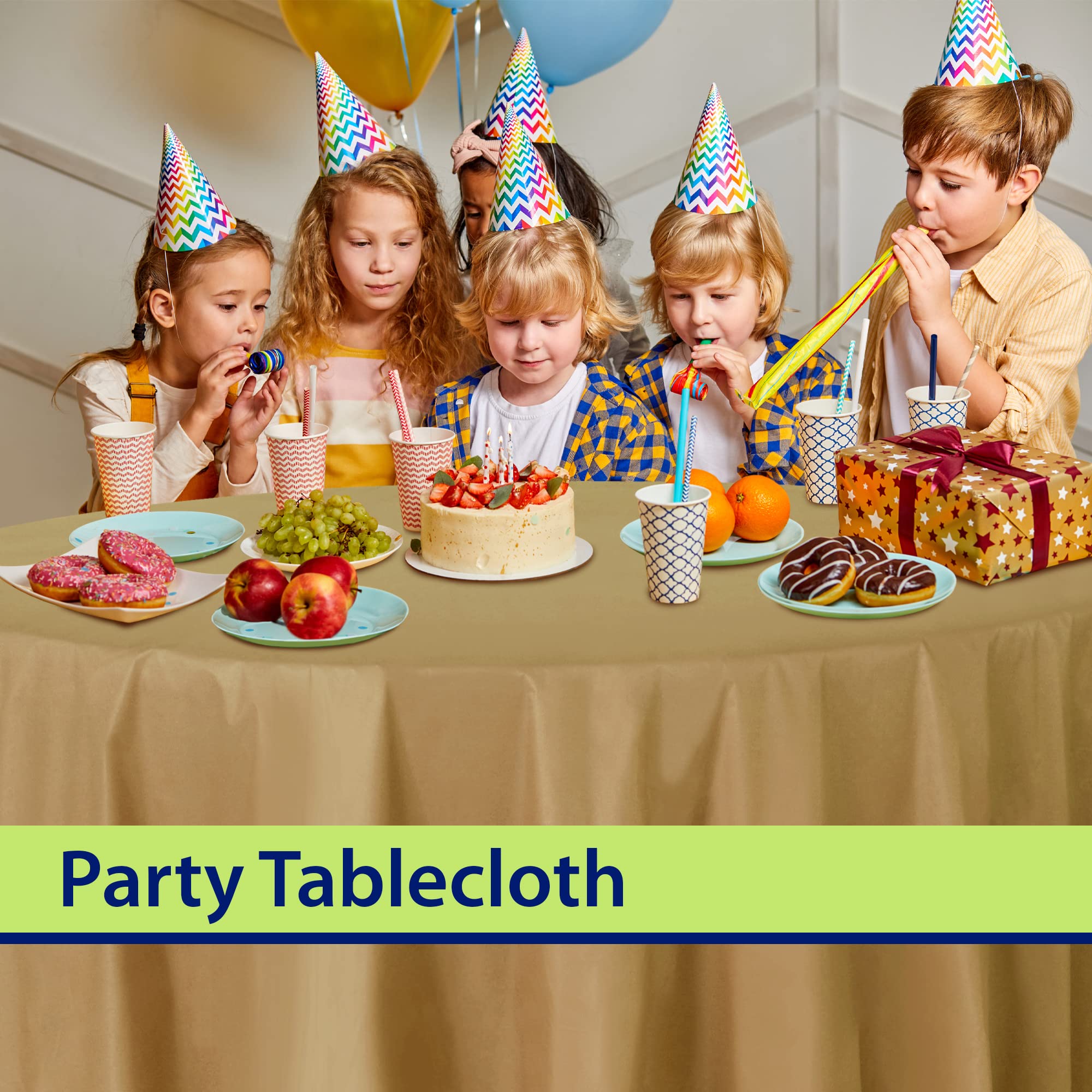 Paquete de 12 manteles Party Dimensions, opción económica para múltiples celebraciones.