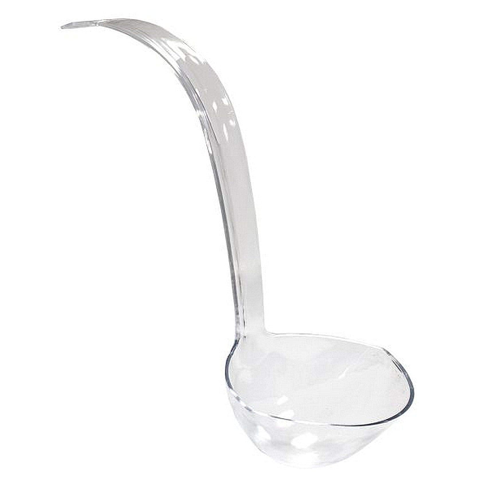 Party Essentials cucharón de plástico transparente de 5 onzas, ideal para servir ponches en fiestas.
