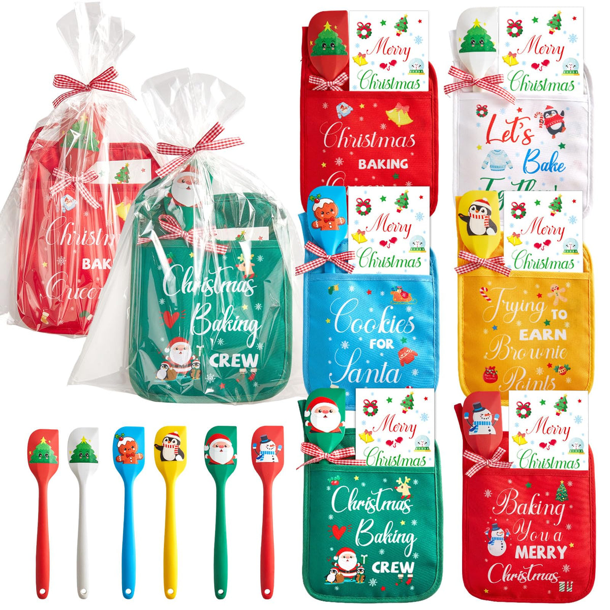 Party Greeting manoplas navidad con bolsillo para agarre seguro y cómodo.
